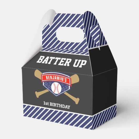 野球1回目の誕生日パーティー フェイバーボックス (正面サイド)