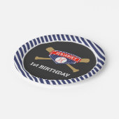 野球1回目の誕生日パーティー ペーパープレート (アングル)