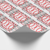 野球1回目の誕生日パーティー ラッピングペーパー (角)