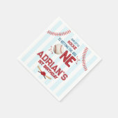 野球1歳の誕生日の少年 スタンダードカクテルナプキン (角)