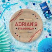 野球1歳の誕生日の少年 ペーパープレート (パーティー)