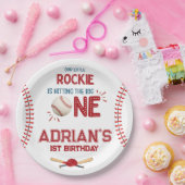 野球1歳の誕生日の少年 ペーパープレート (パーティー)