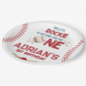 野球1歳の誕生日の少年 ペーパープレート (アングル)