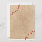 野球1歳の誕生日の少年 招待状 (裏面)