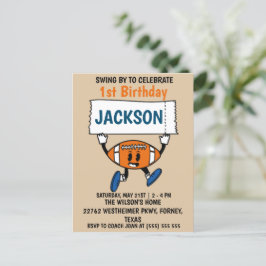 野球1歳誕生日スポーツテーマ ポストカード