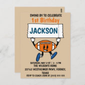 野球1歳誕生日スポーツテーマ ポストカード (正面/裏面)