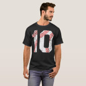 野球10ジャージー番号 Tシャツ (正面フル)