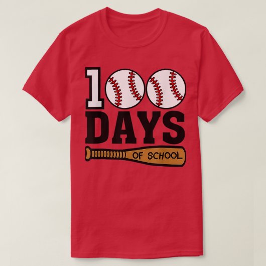 野球100日スクール幸せ100th Day Teache Tシャツ (デザイン正面)