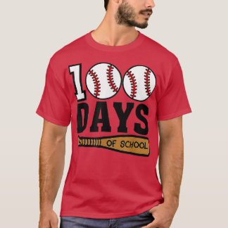 野球100日スクール幸せ100th Day Teache Tシャツ