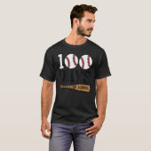 野球100日スクール幸せ100th Day Teache Tシャツ (正面フル)