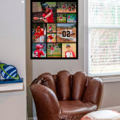 野球11フォトコラージュパーソナライズされた ポスター