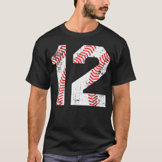 野球12ジャージー番号 Tシャツ