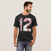 野球12ジャージー番号 Tシャツ (正面フル)