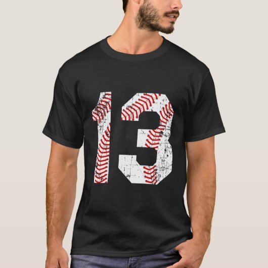 野球13ジャージー番号 Tシャツ (正面)