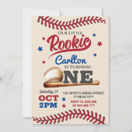 野球1stファースト誕生日招待状 招待状