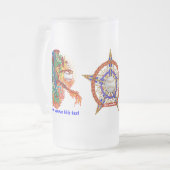 野球2は名前写真の眺めを後で私の助けのヒント加えます フロストグラスビールジョッキ (正面左)