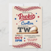 野球2歳の誕生日おめでとう！ 招待状 (正面)