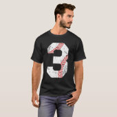 野球3ジャージー番号 Tシャツ (正面フル)