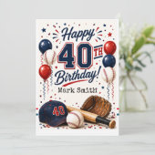 野球40歳の誕生日パーティー 招待状 (スタンド正面)