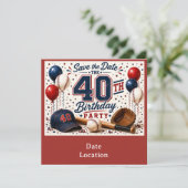 野球40歳の誕生日パーティー 招待状 (スタンド正面)