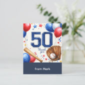 野球50歳の誕生日おめでとう ポストカード (スタンド正面)