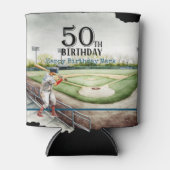 野球50歳の誕生日パーティー 缶クーラー (正面)