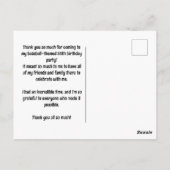 野球50歳の誕生日パ感謝していーティ ポストカード (裏面)