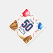 野球50歳の誕生日 スタンダードカクテルナプキン (角)