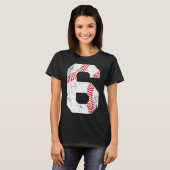 野球6ジャージ番号Tシャツ Tシャツ (正面フル)
