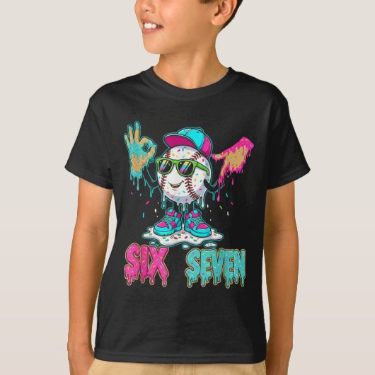 野球67 Drip Six Seven ハンドサイン アイスクリーム メ Tシャツ (正面)