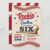 野球6th第6誕生日招待状 招待状 (正面/裏面)