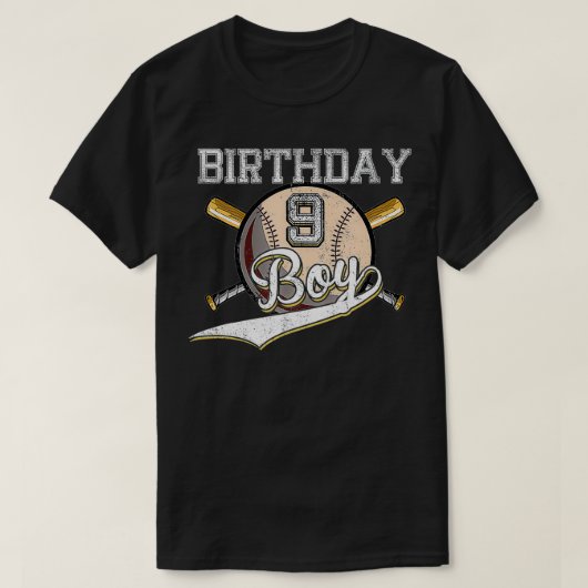 野球9thバースデーパーティー9歳G Tシャツ (デザイン正面)