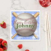 野球&こうもりパーソナライズされたナプキンHAMbWG スタンダードランチョンナプキン (インサイチュ)