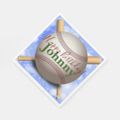 野球&こうもりパーソナライズされたナプキンHAMbWG スタンダードランチョンナプキン (角)