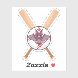 野球「こうもり」 シール