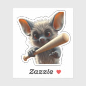 野球「こうもり」 シール (シート)