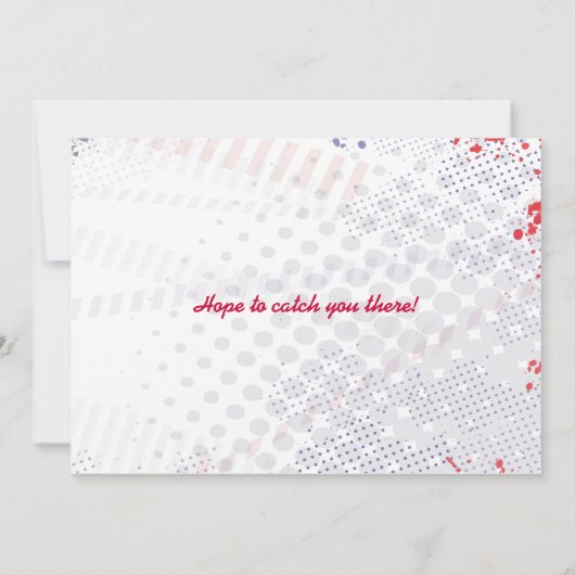 野球(ばちゃばちゃ)跳ねるバーバルミツワー招待状 招待状 (裏面)