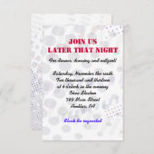 野球（ばちゃばちゃ）跳ねるバー（ユダヤ教の）バル・ミツバーパーティーカード 招待状 (正面/裏面)