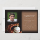 野球・グローブ卒業発表 招待状 (裏面)