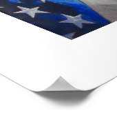 野球・グローブ・こうもり・アメリカ国旗のポスター ポスター (角)