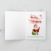 野球&サンタクロースカスタムクリスマスカード カード (内部)