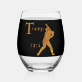 野球 ステムなしワイングラス (裏面)