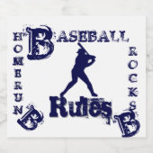 野球 スパークリングワインラベル (シングルラベル)