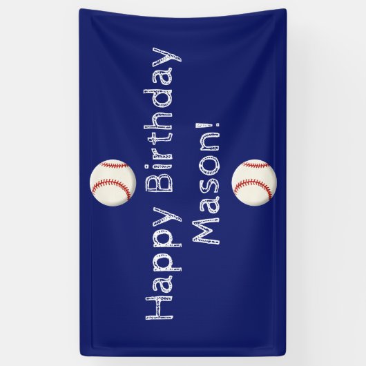 野球/ソフトボールカスタムパーティーバナー 横断幕 (縦)