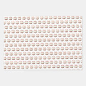 野球 ソフトボール スポーツ柄 レッド ホワイト & ブルー ラッピングペーパーシート (正面2)