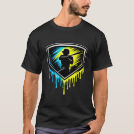野球：ネオンドリップバッターシールドエンブレム Tシャツ