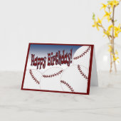 野球 – ハッピーバースデー大ファン! カード (黄色い花)
