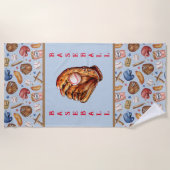 野球 ビーチタオル (正面)