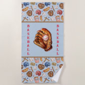 野球 ビーチタオル (正面)