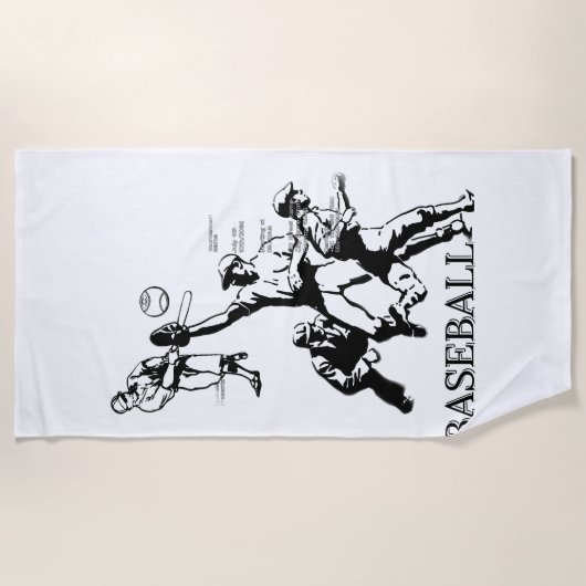 野球 ビーチタオル (正面)